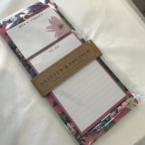 Petit bloc-notes aimanté floral rose