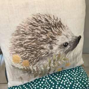 Housse de coussin petit hérisson